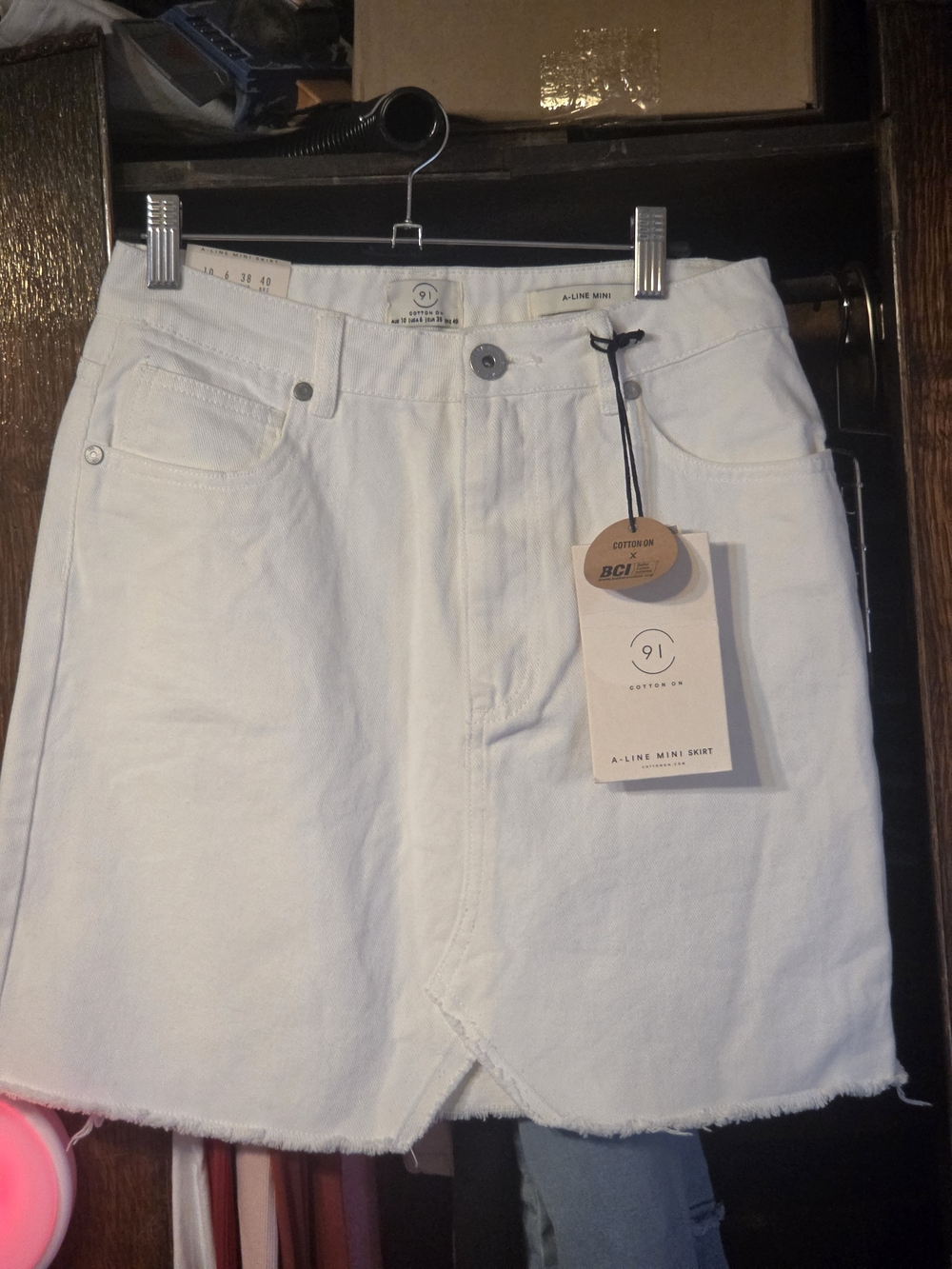 Cotton On White A-Line Mini Skirt